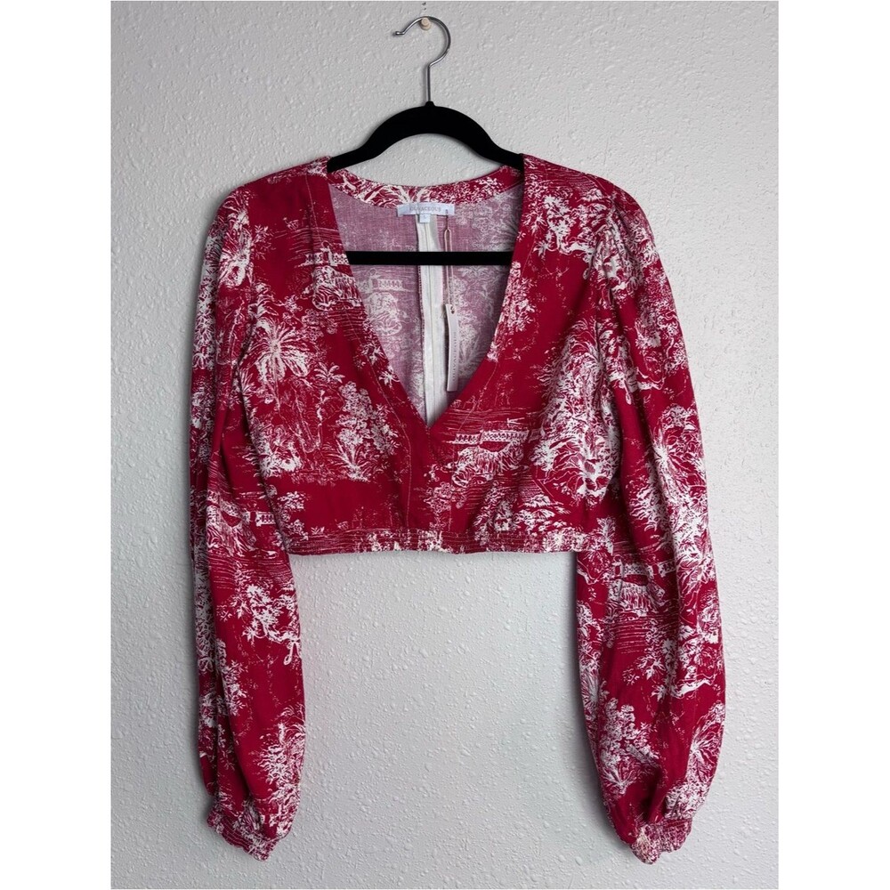 Olivaceous The Rope Me in Toile Crop Top Size Large NWT